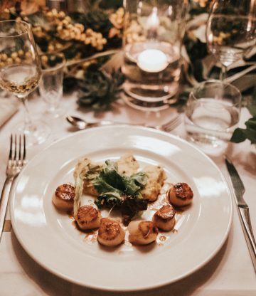 Coquilles met groene asperges