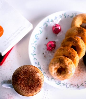 Zoete aardappelen donuts met pompoen