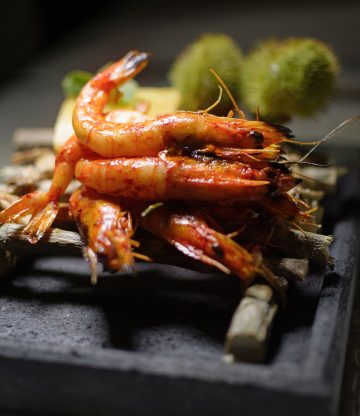 Krokant gefrituurde langoustines