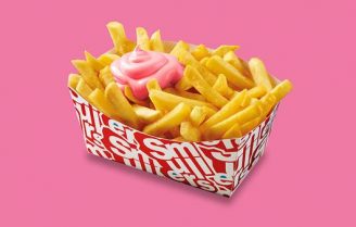 Smullers heeft nu roze fritessaus