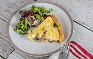 Quiche met prei en ham