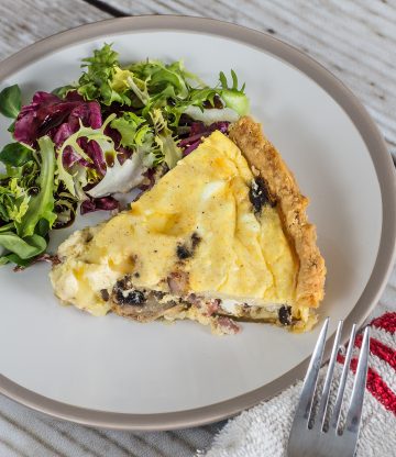 Quiche met prei en ham