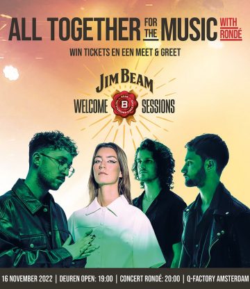 Jim Beam Welcome Sessions: intiem concert van Rondé (en jij kan erbij zijn!!)